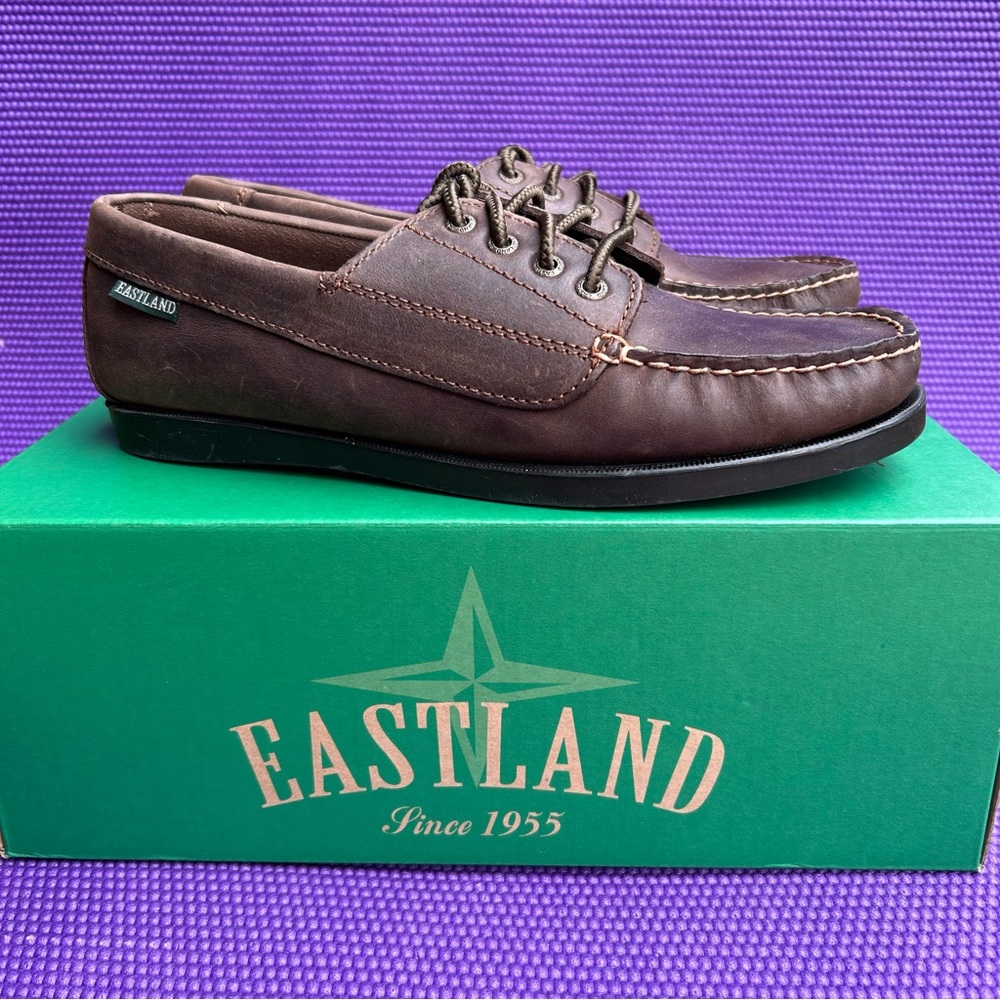 Eastland Falmouth Bomber Brown Shoes Womens 8.5